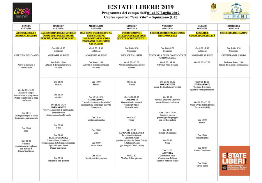 estate liberi